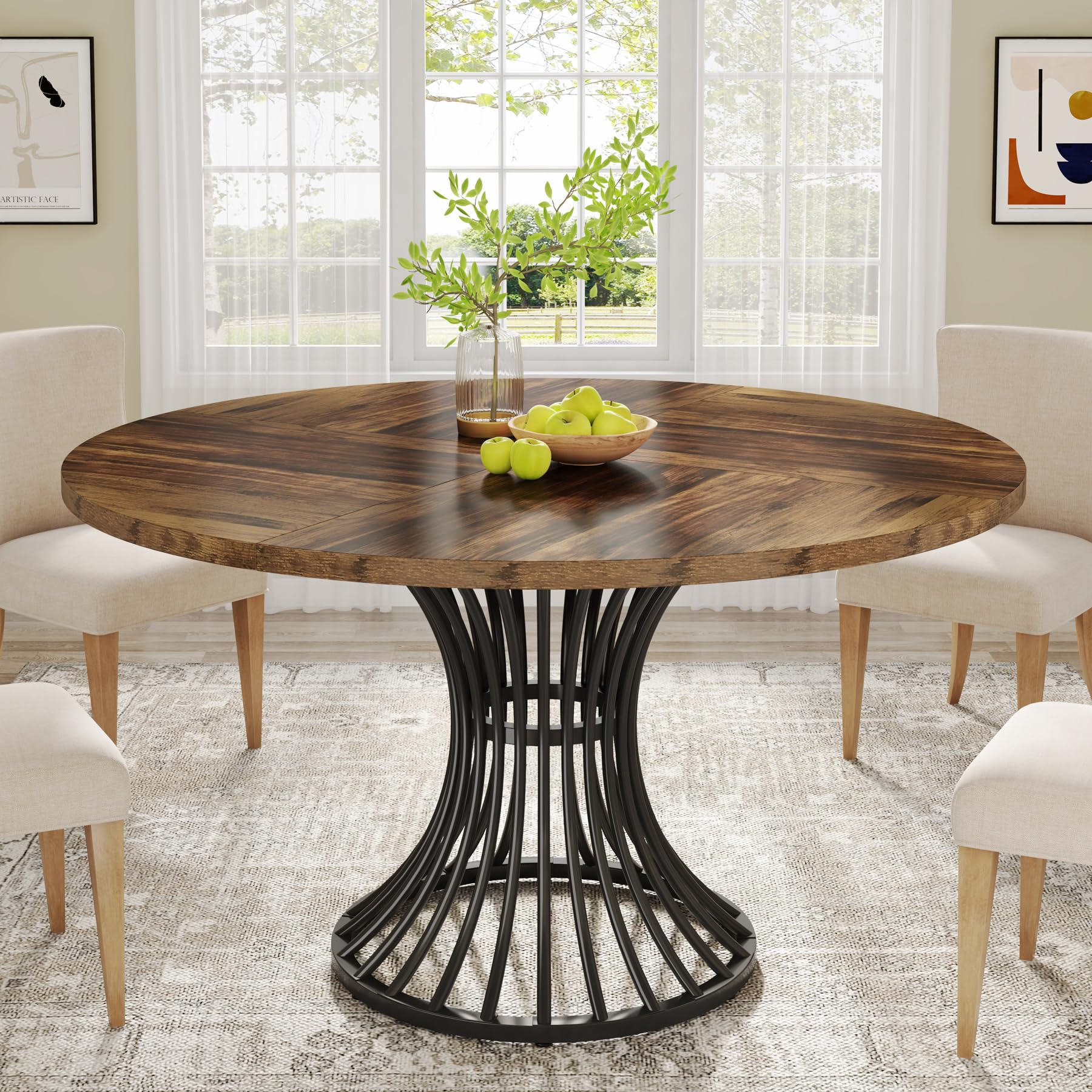 Tribesigns Round Dining Table  - Kitchen Appliances Table ulasan dan harga