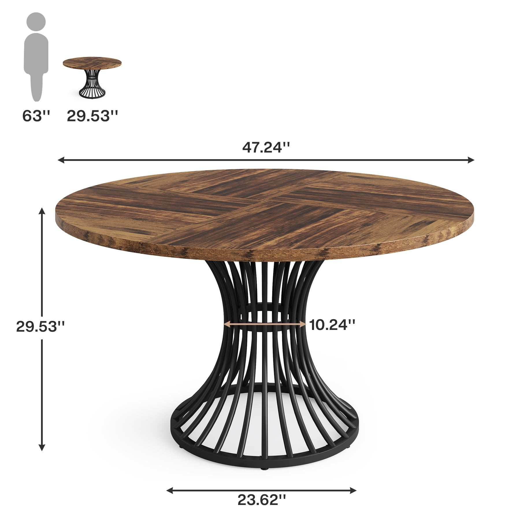 Tribesigns Round Dining Table  - Kitchen Appliances Table ulasan dan harga