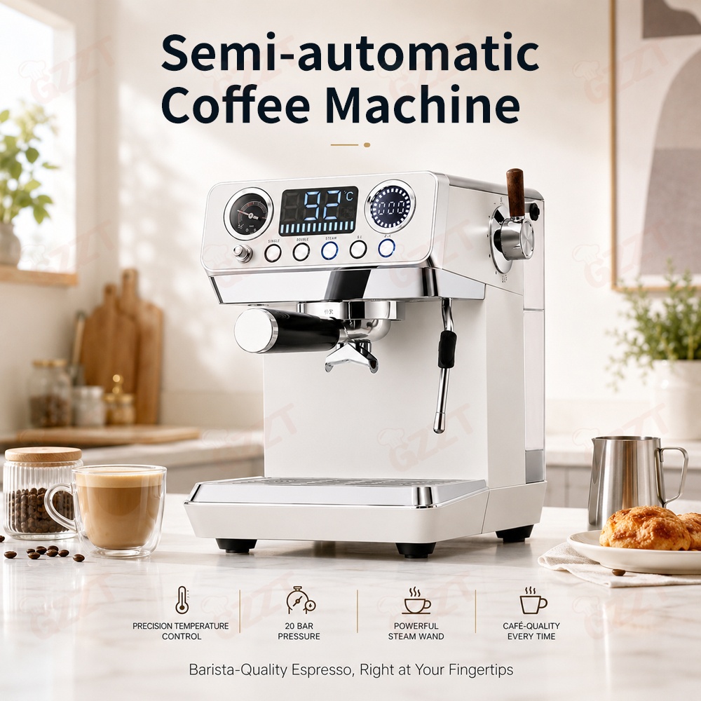 GZZT Semi-Auto Espresso Coffee - Espresso Machine Semi Auto ulasan dan harga