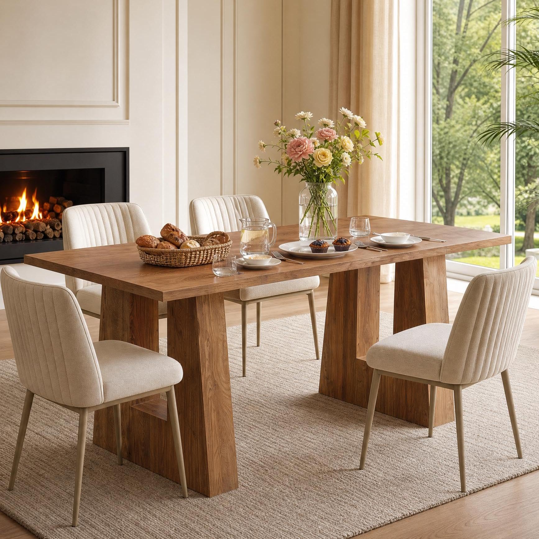 63 Inch Dining Table For 6 Peo - Kitchen Appliances Table ulasan dan harga