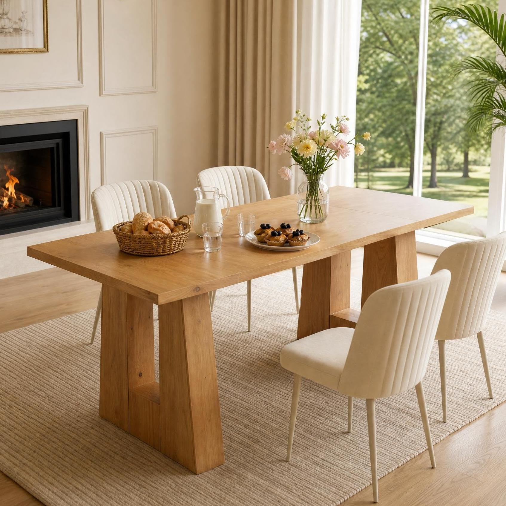 63 Inch Dining Table For 6 Peo - Kitchen Appliances Table ulasan dan harga