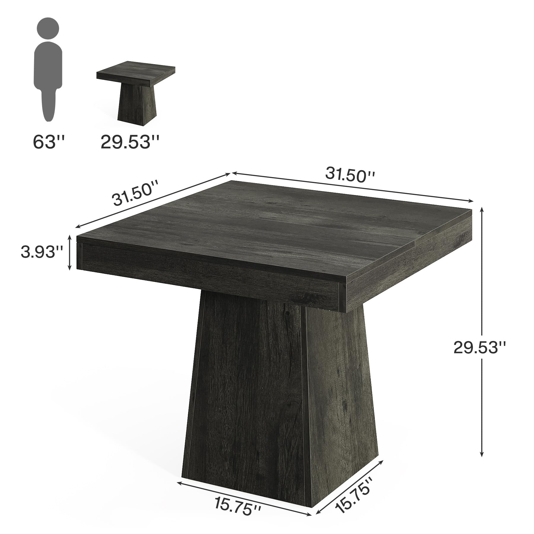 Tribesigns Square Dining Table - Kitchen Appliances Table ulasan dan harga