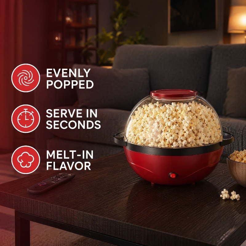 Popcorn Machine 3.6L, Automati - Air Popcorn Maker ulasan dan harga