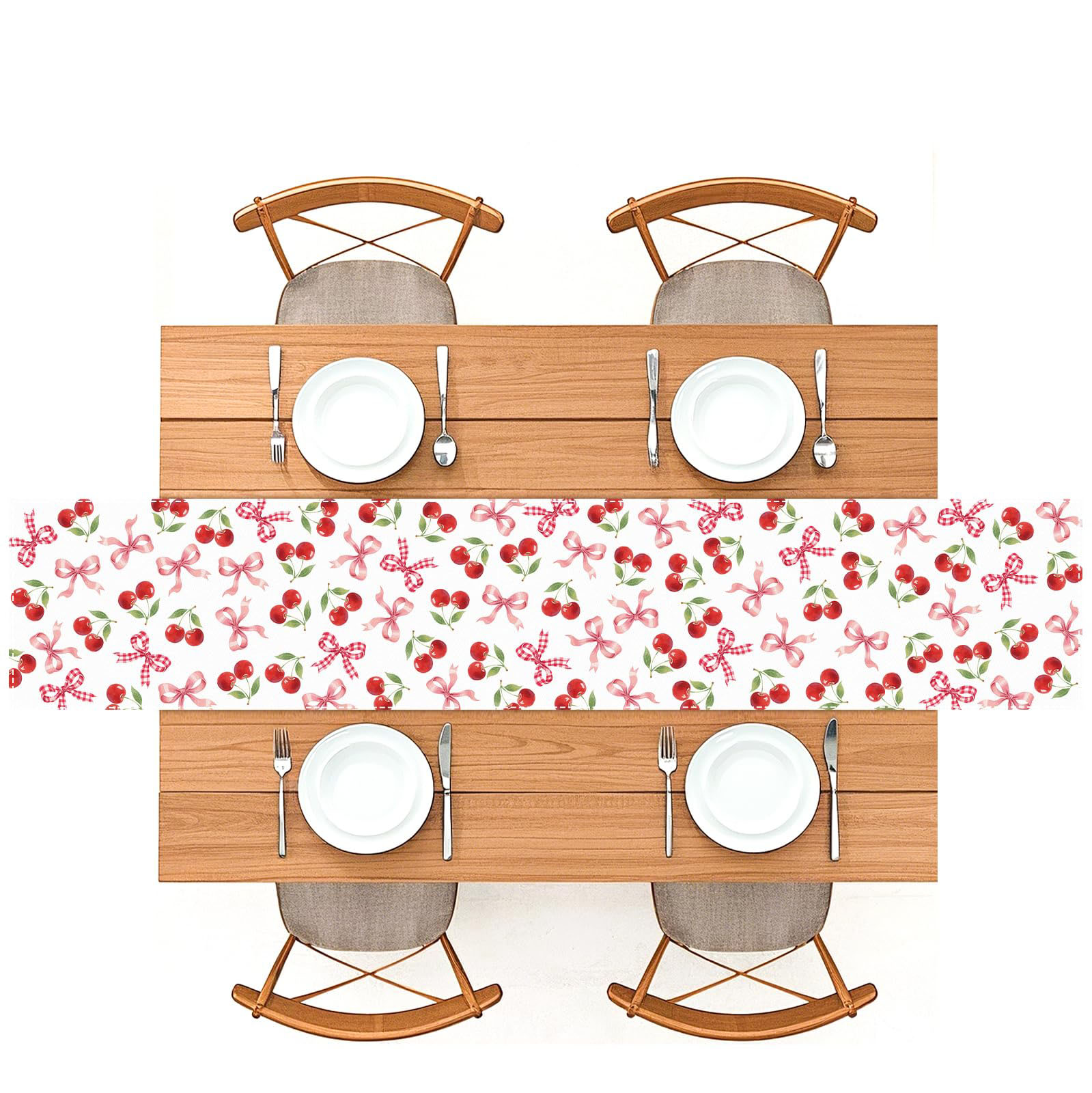 Cherry Pattern Table Runner |  - Kitchen Appliances Table ulasan dan harga