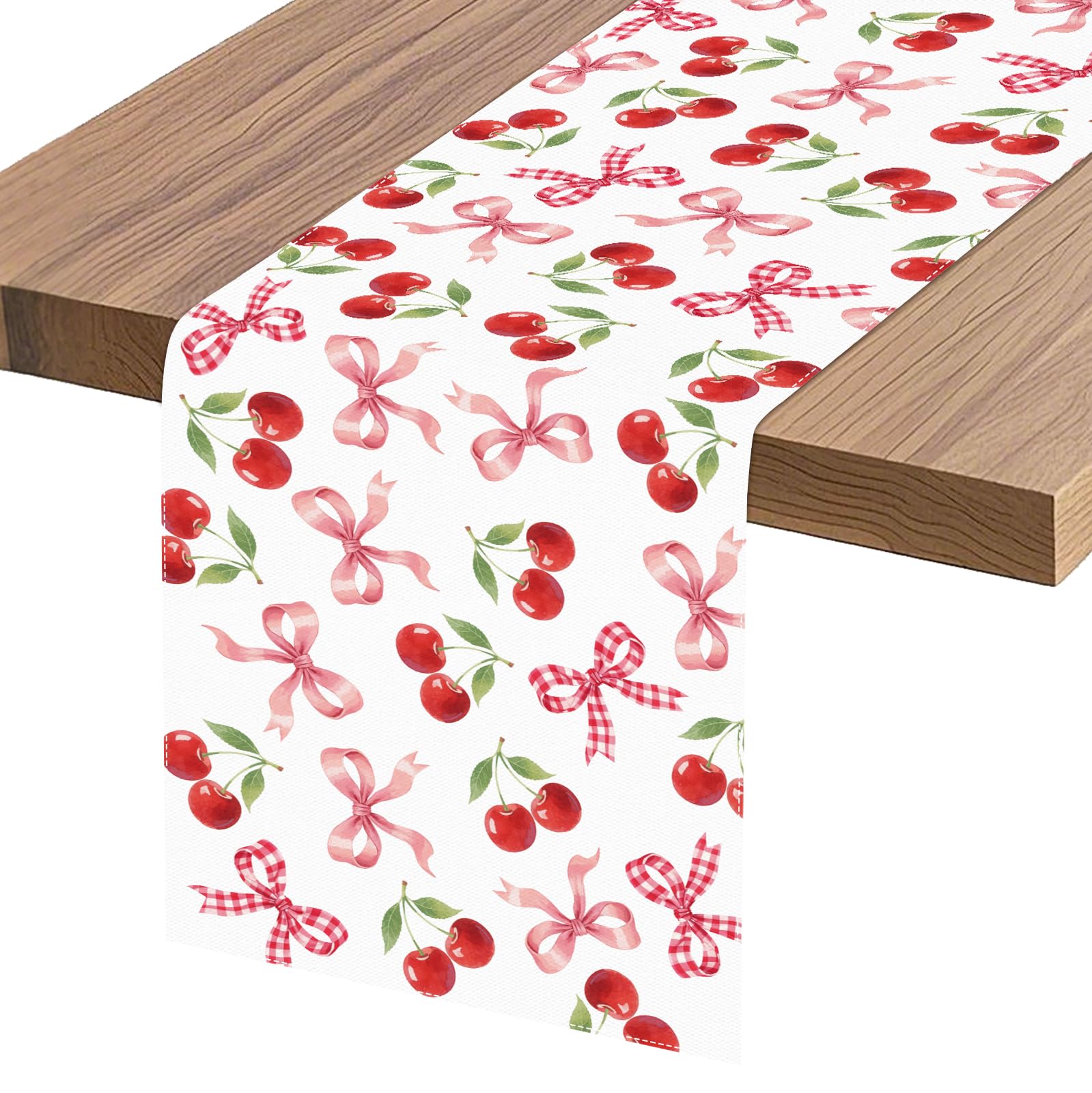 Cherry Pattern Table Runner |  - Kitchen Appliances Table ulasan dan harga