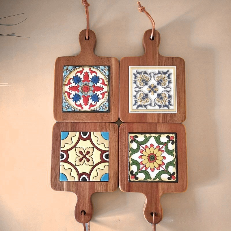 Solid Wood Flower Brick Hand P - Kitchen Appliances Table ulasan dan harga