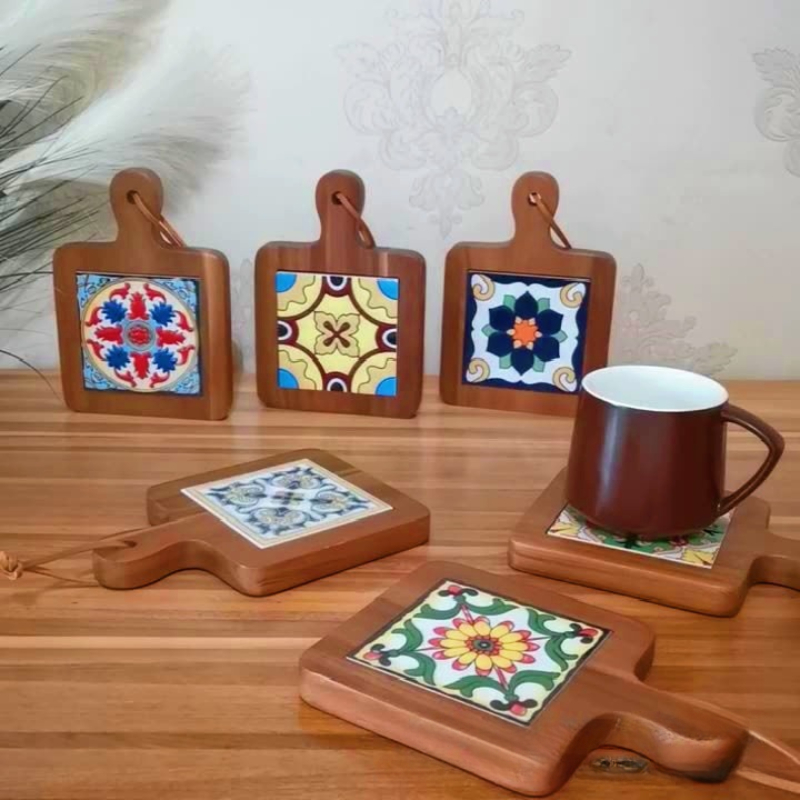 Solid Wood Flower Brick Hand P - Kitchen Appliances Table ulasan dan harga