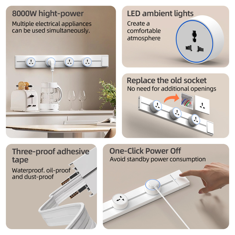 White Home Movable Power Track - Kitchen Appliances In White ulasan dan harga