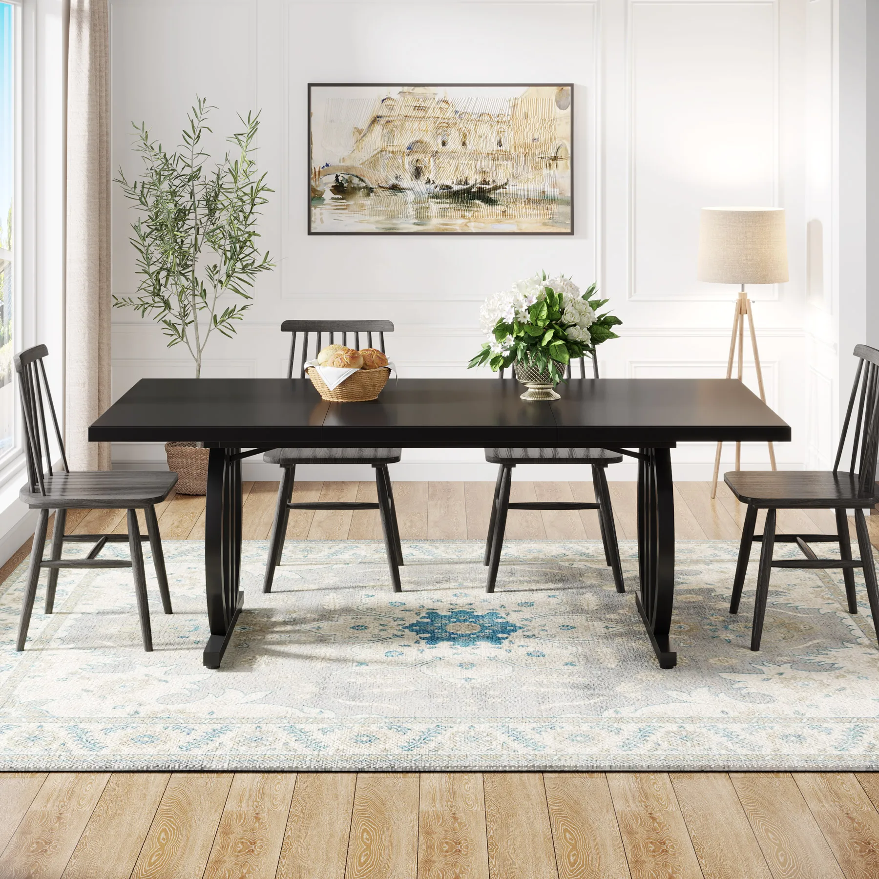 Tribesigns Dining Table for 4- - Kitchen Appliances Table ulasan dan harga