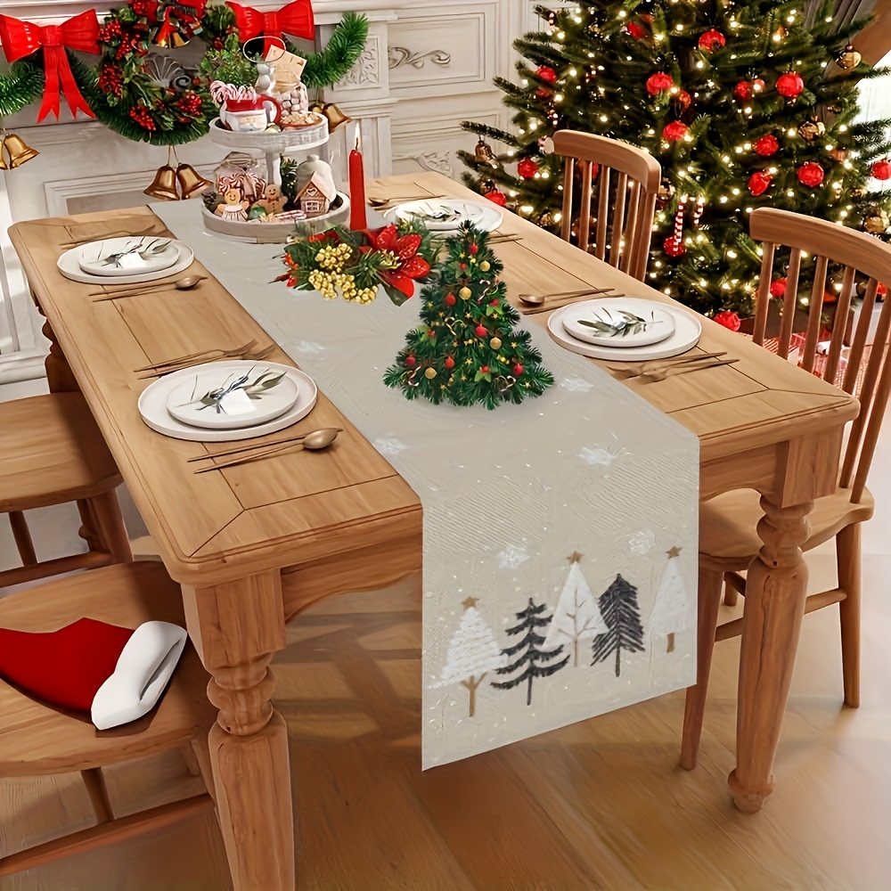 1pc Autumn Christmas Tree Patt - Kitchen Appliances Table ulasan dan harga