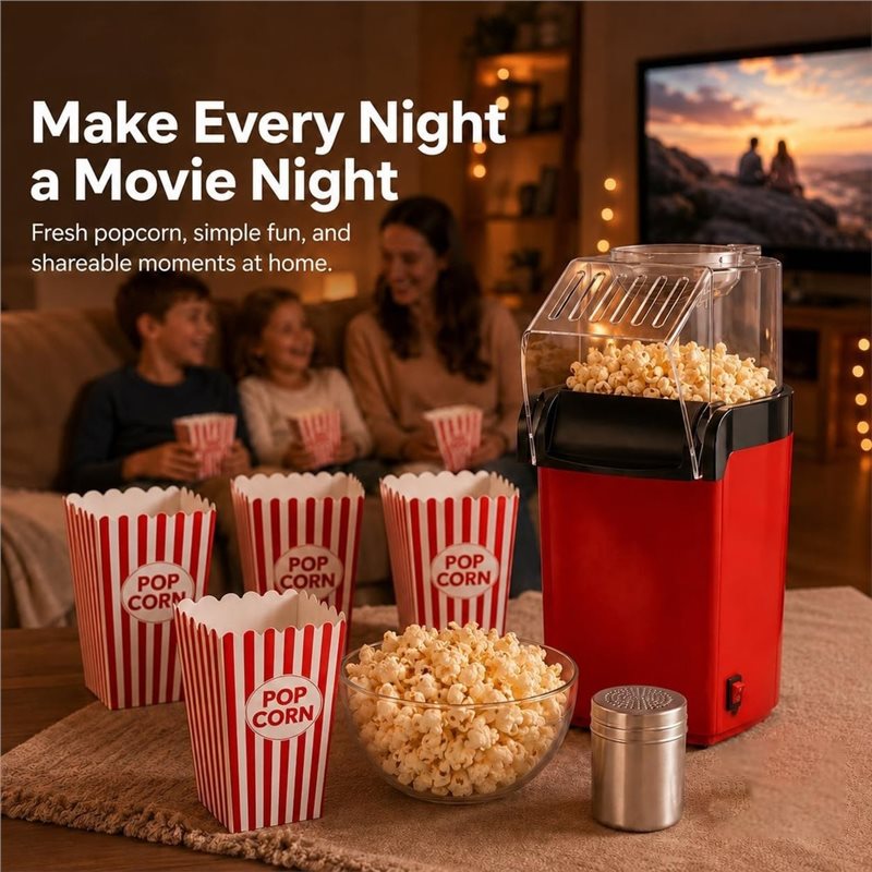 Hot Air Popcorn Maker With 5 P - Air Popcorn Maker ulasan dan harga
